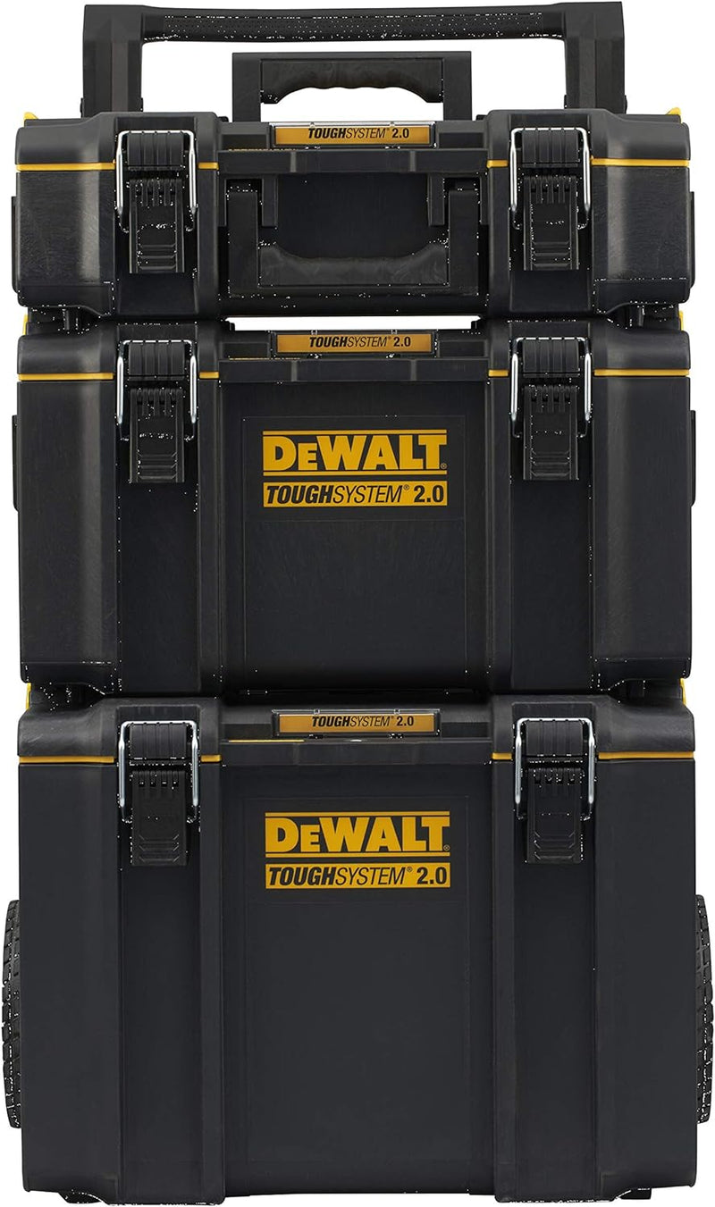 DEWALT TOUGHSYSTEM DS450 + DS300 + DS166, Multicolor, 2 Coffrets + Coffret sur Roulettes IP65, 2 Cof