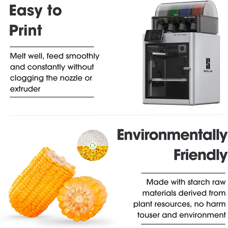 eSUN PLA+ Filament 1.75mm, 3D Drucker Filament PLA Plus, Massgenauigkeit +/- 0.03mm, 1kg pro Spule,