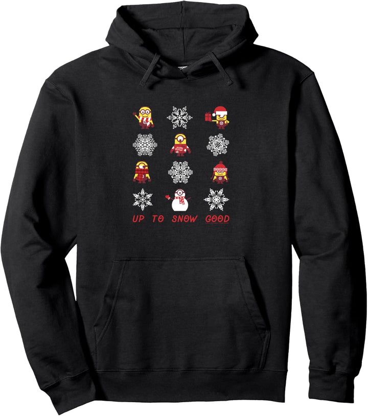 Despicable Me Minions Group Shot Christmas Ugly Sweater Red Pullover Hoodie