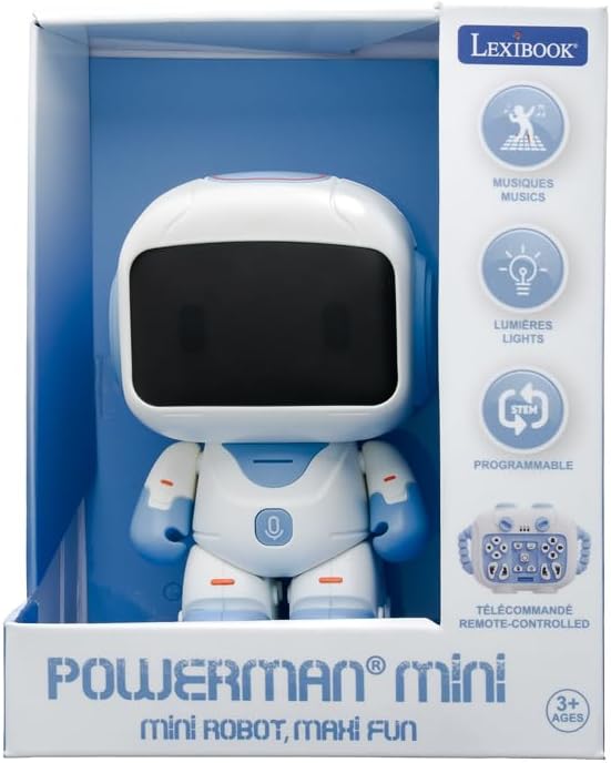 Lexibook, Powerman, Mini programmierbarer Roboter, Stimme/LED, Weiss, ROB13