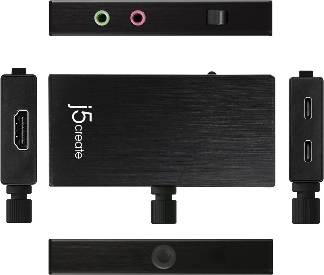 j5create Live-Videoaufnahmekarte - HDMI zu USB-C, unterstützt 1080p 60FPS Video- und Audioaufzeichnu