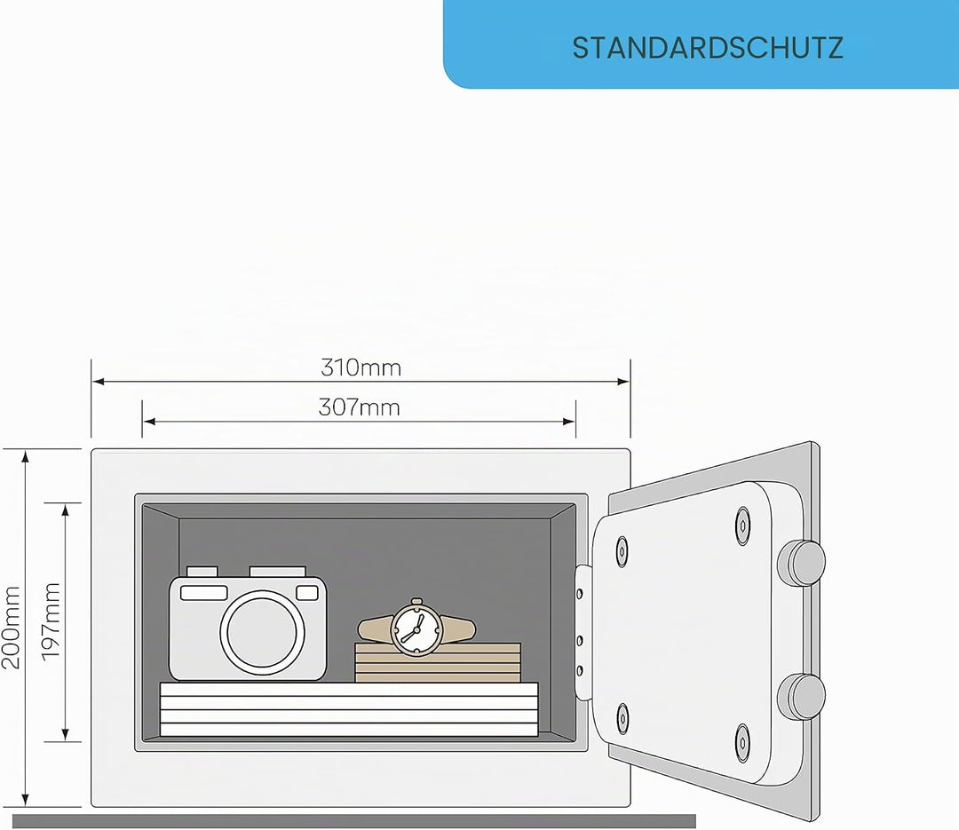 Yale Elektronischer Gästetresor - Klein- YSG/200/DB2 - Standardsicherheit - Schwarz Small New Versio