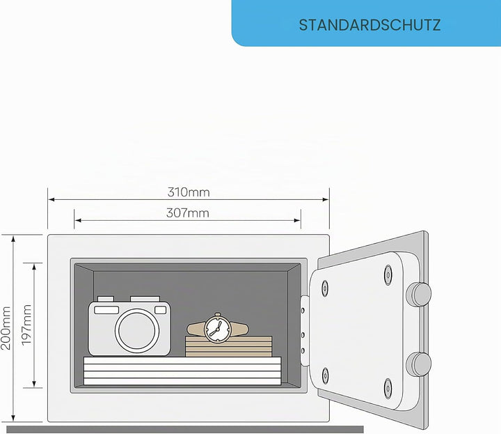 Yale Elektronischer Gästetresor - Klein- YSG/200/DB2 - Standardsicherheit - Schwarz Small New Versio