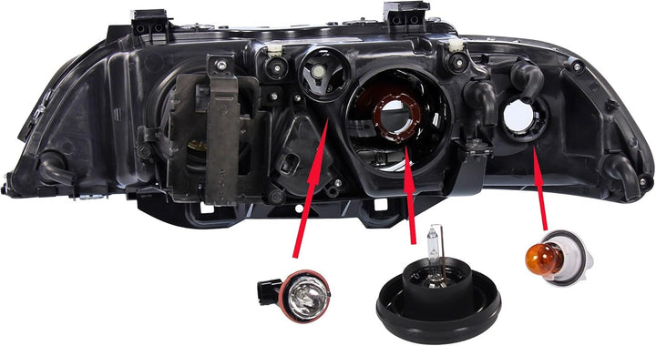 HELLA 1EL 008 052-581 Halogen/Xenon-Hauptscheinwerfer - rechts - für u.a. BMW 5 (E39) Rechts Glaskla