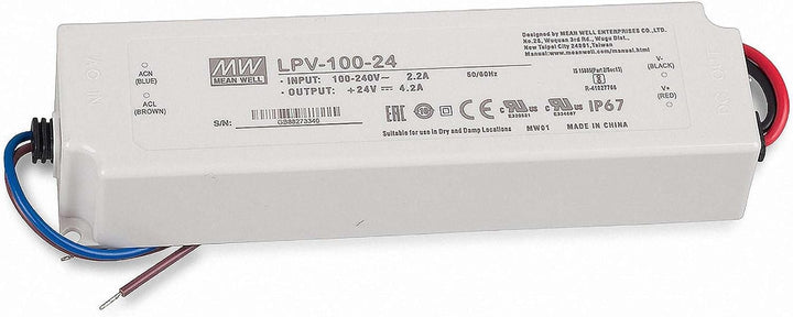 Kingled - Netzteil serie MeanWell LPV-100-24 100W 24V 4.2 Ampere wasserdicht IP67, 100W