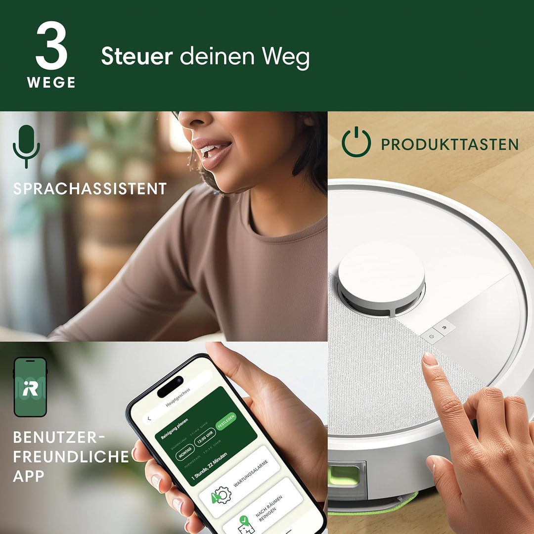 iRobot Roomba 105 Combo + AutoEmpty Dock - Automatische Entleerung für bis zu 75 Tage - Saugen + Wis