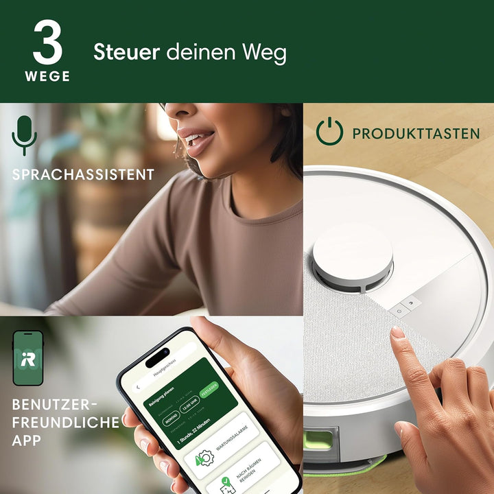 iRobot Roomba 105 Combo + AutoEmpty Dock - Automatische Entleerung für bis zu 75 Tage - Saugen + Wis