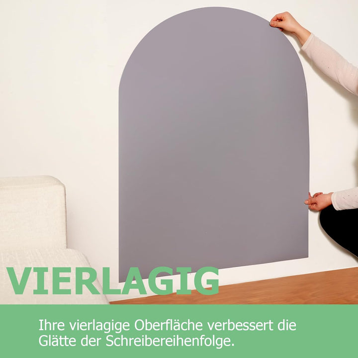 Magnettafel Kinder Selbstklebend： Magnetwand Kinderzimmer 80×100 cm Bogen - Hellgrau Hellgrau 80*100