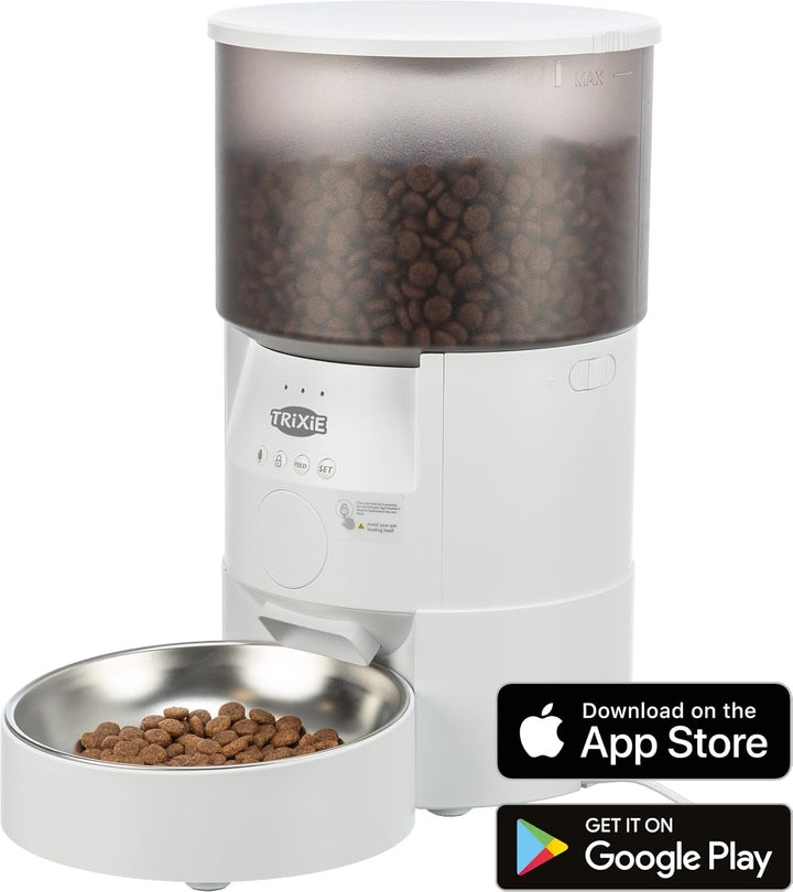 TRIXIE Futterautomat TX-S Smart 3.0L für Hunde & Katzen – programmier- und steuerbarer Futterspender