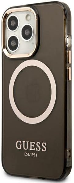 Guess GUHMP13XHTCMK Hülle für iPhone 13 Pro Max 6,7" schwarz/Black Hard case Gold Outline Translucen