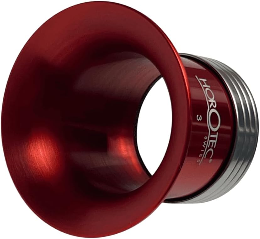 Horotec MSA 00.031-3 Uhrmacherlupe aus Aluminium rot eloxiert mit Schraubring x3,5