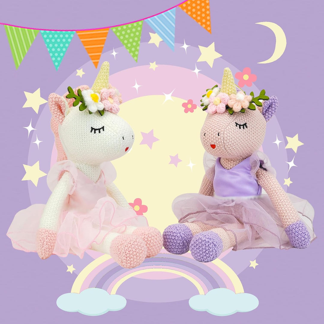 JUSTQUNSEEN Das Einhorn ist gefüllt mit kuschelpuppen und Flauschigen ballettpuppen und einhörnern f