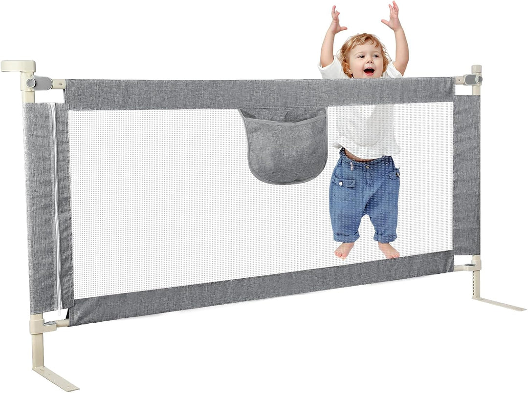 HUOLE höhenverstellbares Bettgitter -Kleinkind Bettschutzgitter Bettgitter Kinderbettgitter Babybett