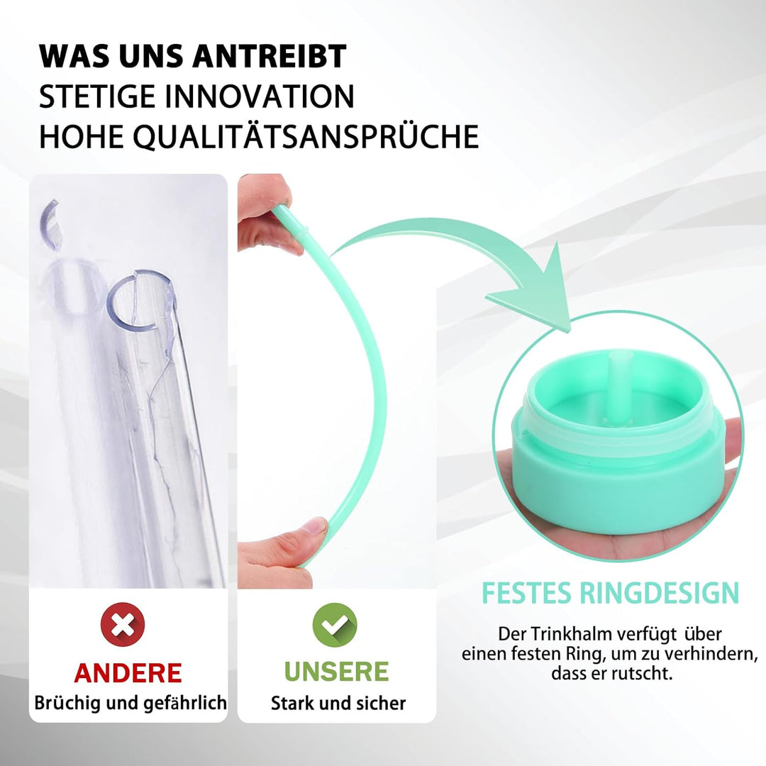 Volhoply 480ml Kunststoff Skinny Becher Mit Deckel und Strohhalm Bulk 8 Pack, Isoliert Doppelwand Bp