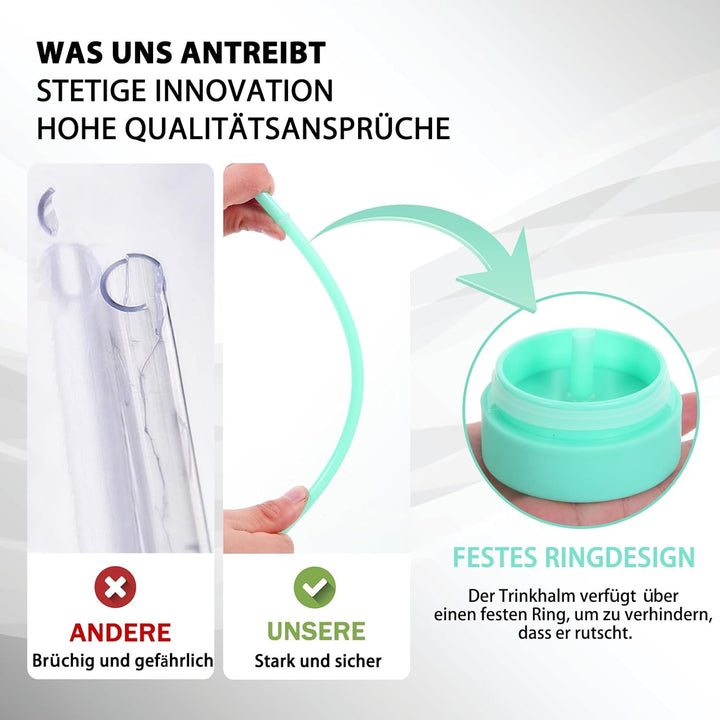Volhoply 480ml Kunststoff Skinny Becher Mit Deckel und Strohhalm Bulk 8 Pack, Isoliert Doppelwand Bp