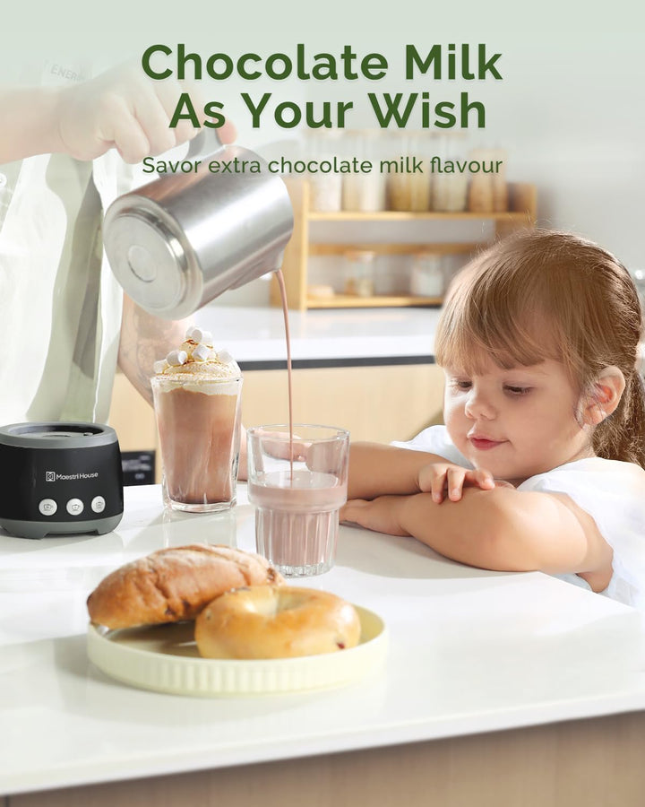 Maestri House Milchaufschäumer, 500ml 4-in-1 Elektrischer Milchschäumer, 600W Smart Touch Control fü