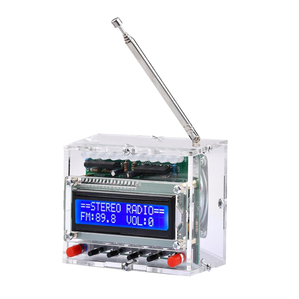 Heemol Digital Radio Kit DIY Lötprojekte 87-108MHz Radio Modul DIY Kits mit LCD Display für das Lötü