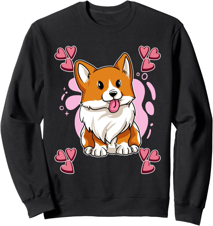 Damen Corgi Zeichnung Mädchen Corgi Sweatshirt