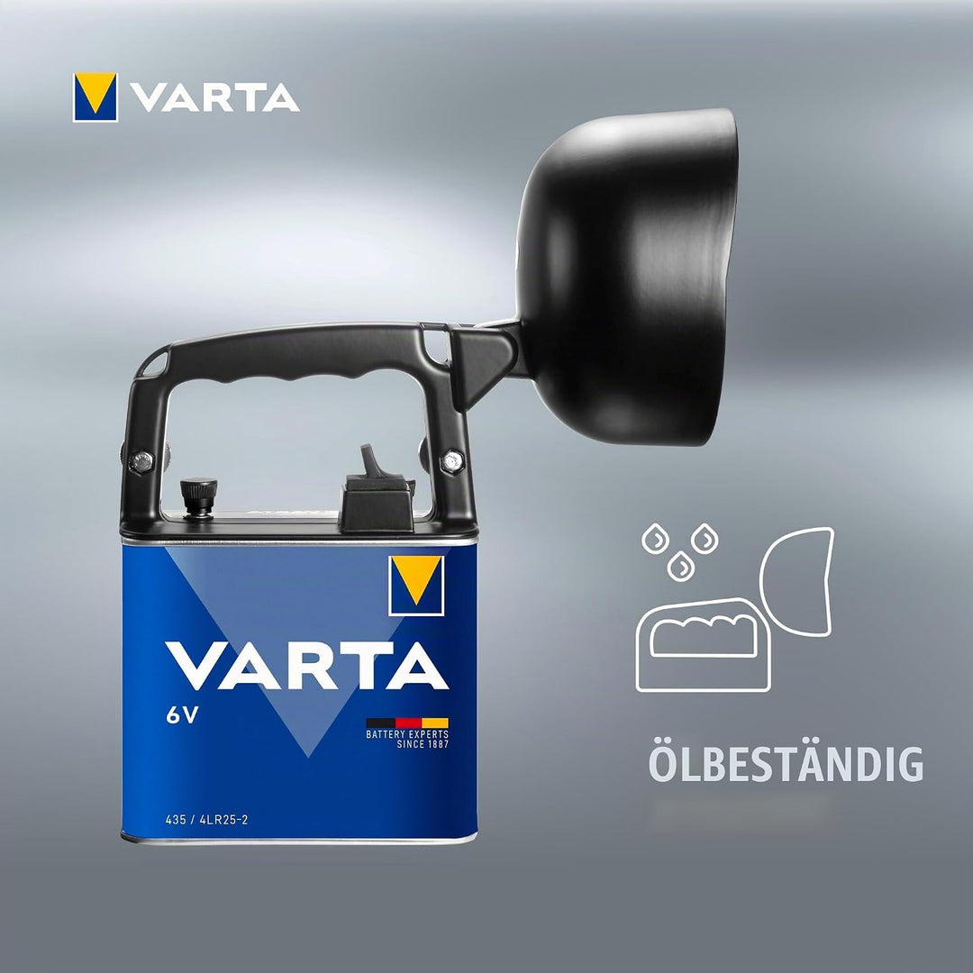Varta 4 Watt LED Work Light (inkl. High Energy 6 Volt Batterie Arbeitsleuchte Taschenlampe Flashligh