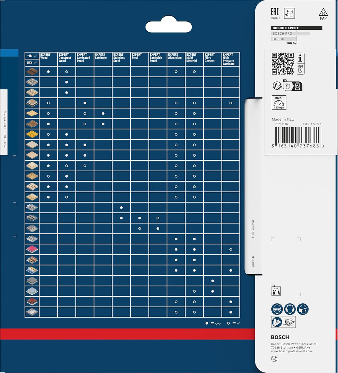 Bosch Accessories Bosch Professional 1x Kreissägeblatt Expert for Steel (für Stahl, Sägeblatt Ø 184