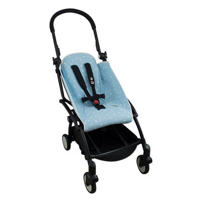 JYOKO KIDS Sitzauflage kompatibel mit Babyzen Yoyo (Blue Sparkles), Blue Sparkles