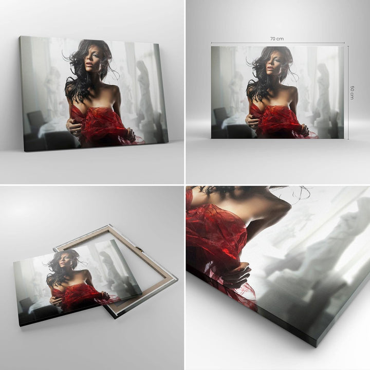 Bilder auf Leinwand Schönheit Körper Kleid Eleganz Leinwandbild 70x50cm Wandbilder Dekoration Wohnzi