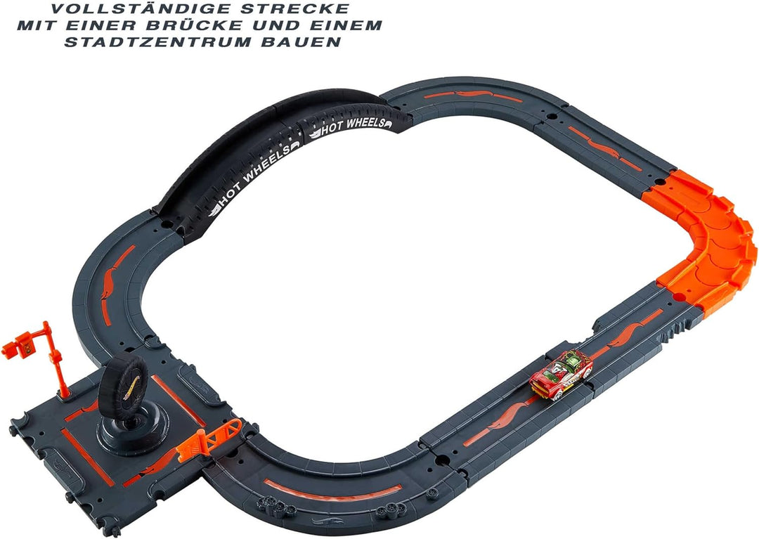 Hot Wheels City - Erweiterungs-Streckenset inklusive 10 Komponente für individuelle Gestaltung und A
