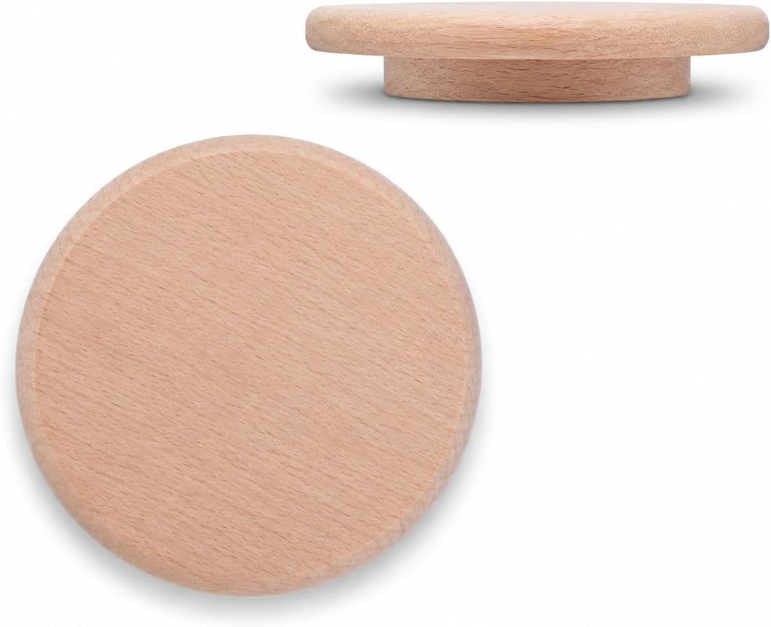 teemando® 10 X Abdeckung für Mass-Krüge & Weizengläser bis 8,4 cm Ø aus Buchenholz, Schutz vor Insek