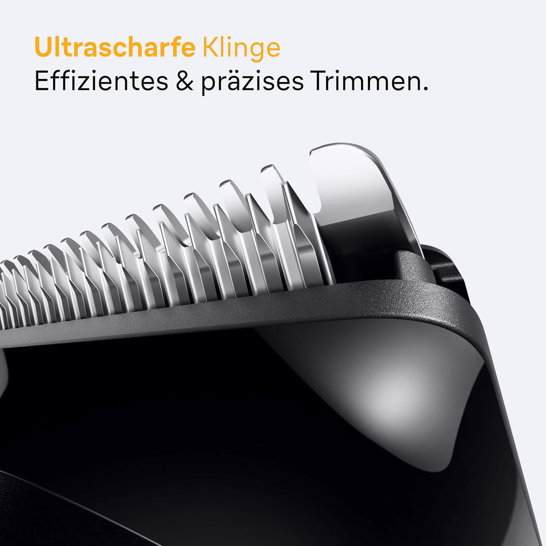Braun Barttrimmer Series 5, Elektrischer Bartschneider Herren mit 5 Zubehörteile, Ultrascharfe Kling