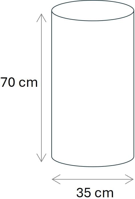Zylindrische Säule Sweet Table Höhe 70 cm Durchmesser 35 cm Farbe Weiss Made in Italy