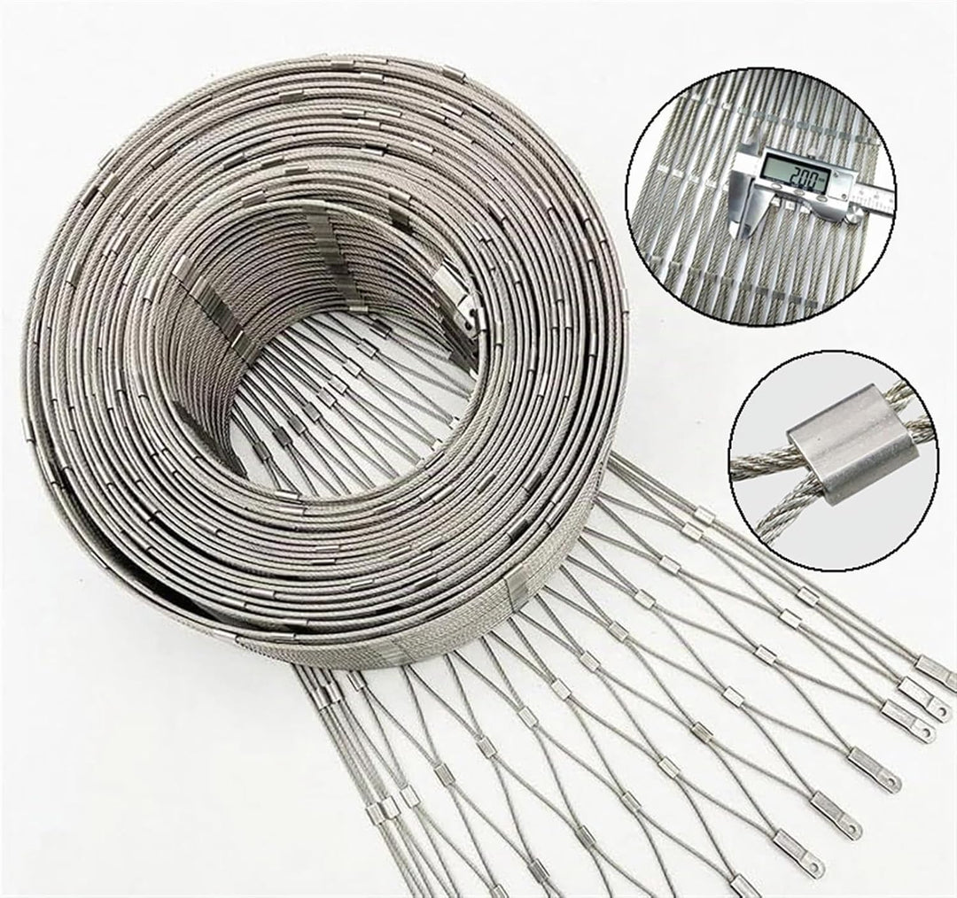 VXHCS 304 Edelstahl-Seilnetz, Flexibles Seil-Geländer-Netz, Galvanisierte Drahtzaunrolle, für Garden