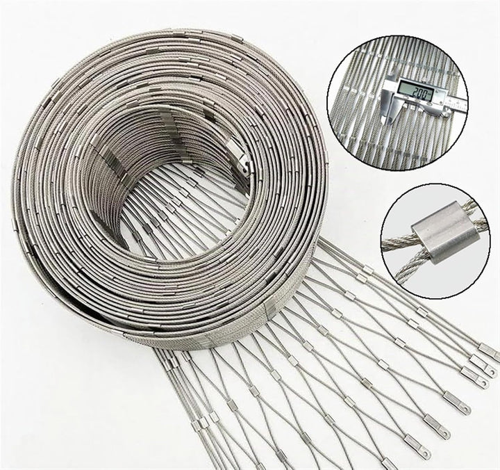 VXHCS 304 Edelstahl-Seilnetz, Flexibles Seil-Geländer-Netz, Galvanisierte Drahtzaunrolle, für Garden