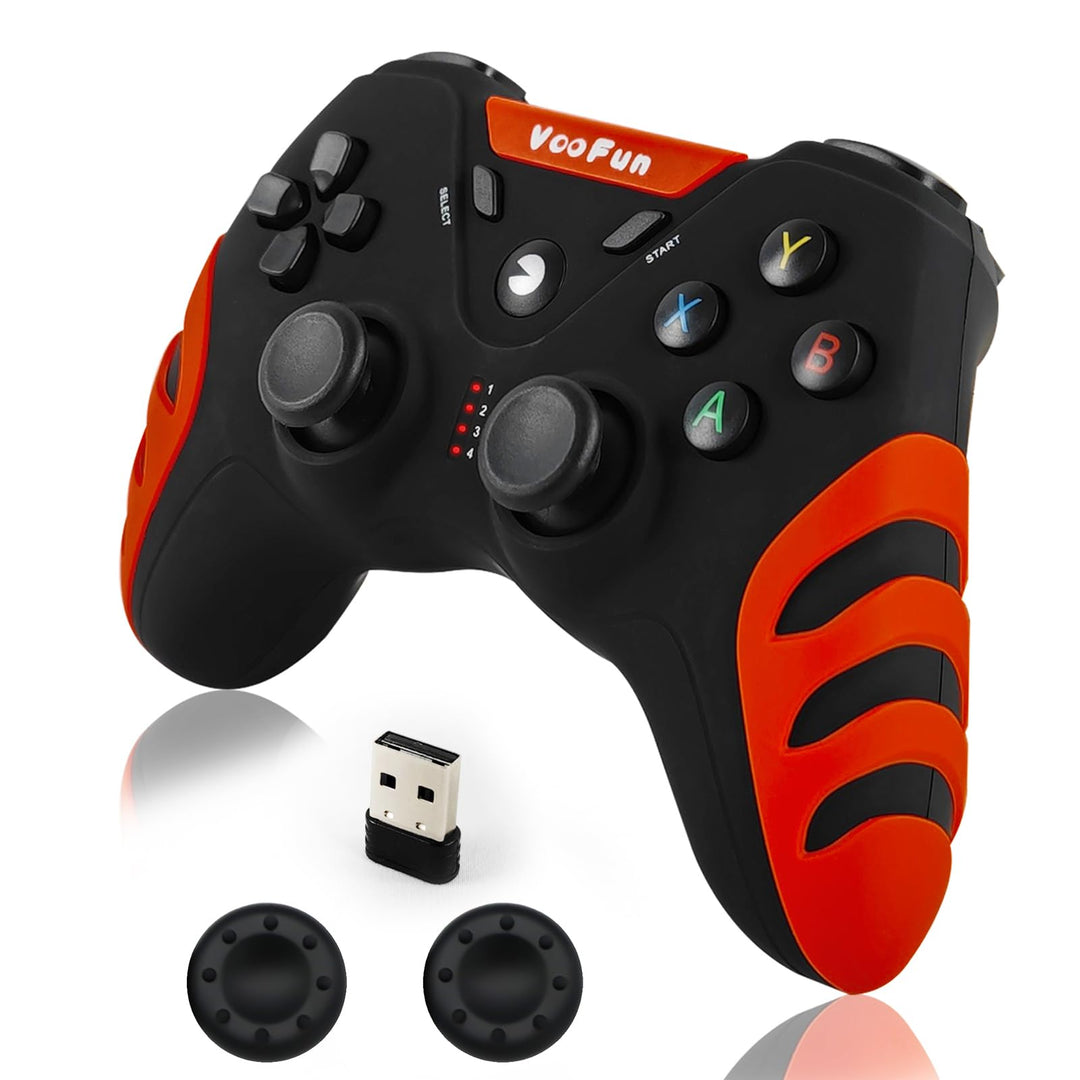 VooFun Controller PC, Wireless PS3 Controller Gamepad PC mit Dual-Vibration, Gaming Controller für P