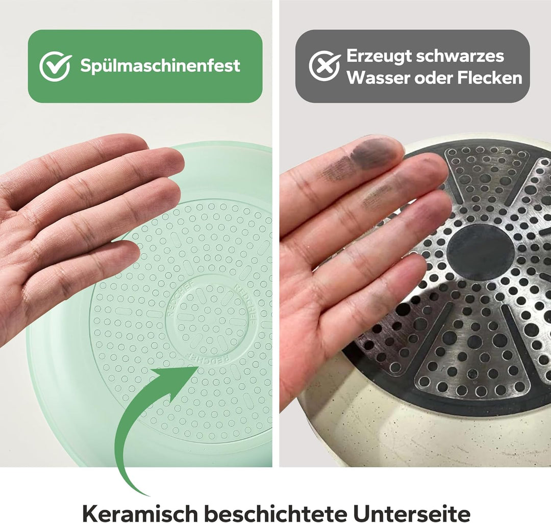 Redchef Pfannenset Keramik Induktion 6-teilig, Antihaft Bratpfannen 20/24/28 cm für alle Herdarten,