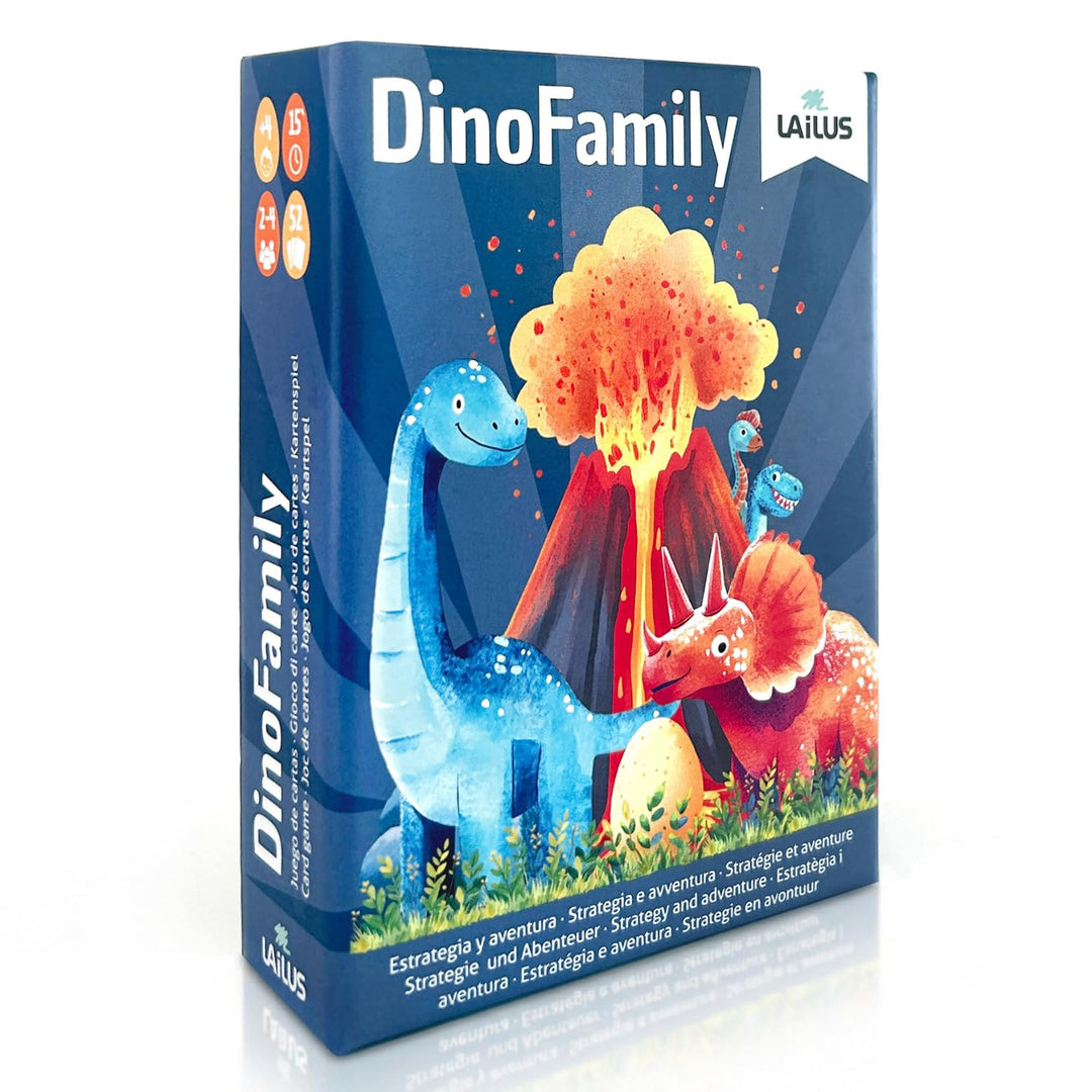 DinoFamily Dinosaurier-Kartenspiel – Pädagogisches Strategiespiel für Kinder ab 4 Jahren – Familiens