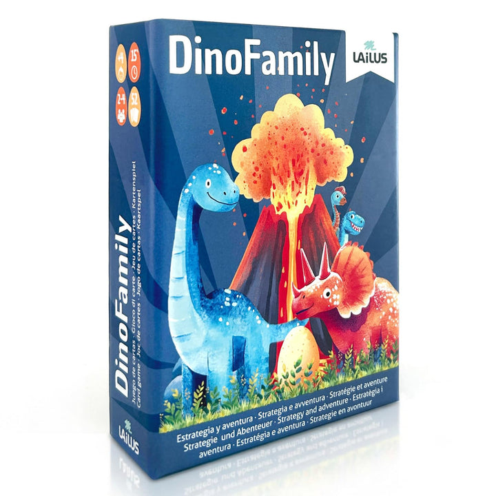 DinoFamily Dinosaurier-Kartenspiel – Pädagogisches Strategiespiel für Kinder ab 4 Jahren – Familiens