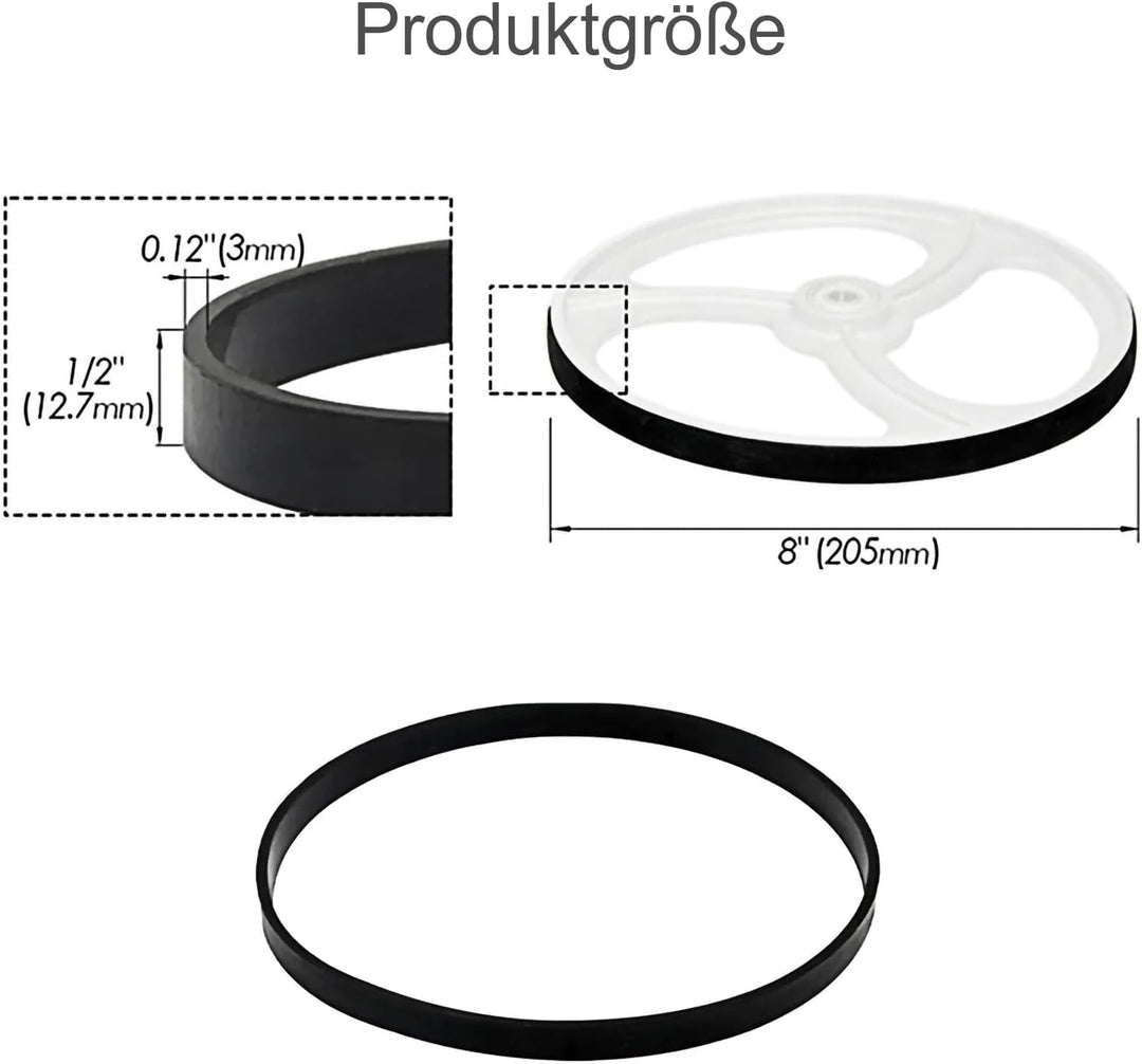 2 Stück 8-Zoll Bandsägen Gummiband, Rutschfester Holzbearbeitung Bandsäge Gummireifen Ersatzteile Sc
