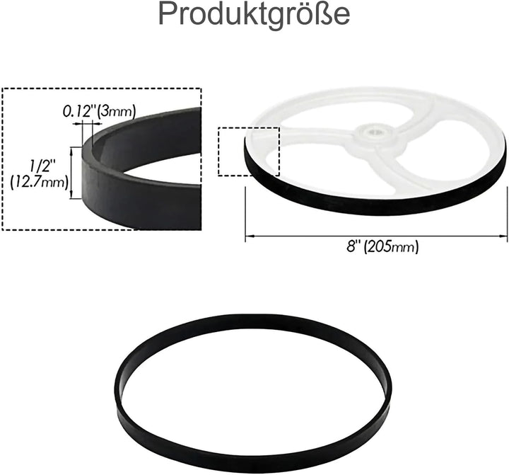2 Stück 8-Zoll Bandsägen Gummiband, Rutschfester Holzbearbeitung Bandsäge Gummireifen Ersatzteile Sc