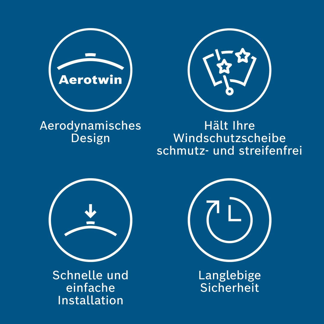 Wischerblatt Bosch Aerotwin A424S, Länge: 600mm/550mm — 1 Satz für die Windschutzscheibe (vorne)