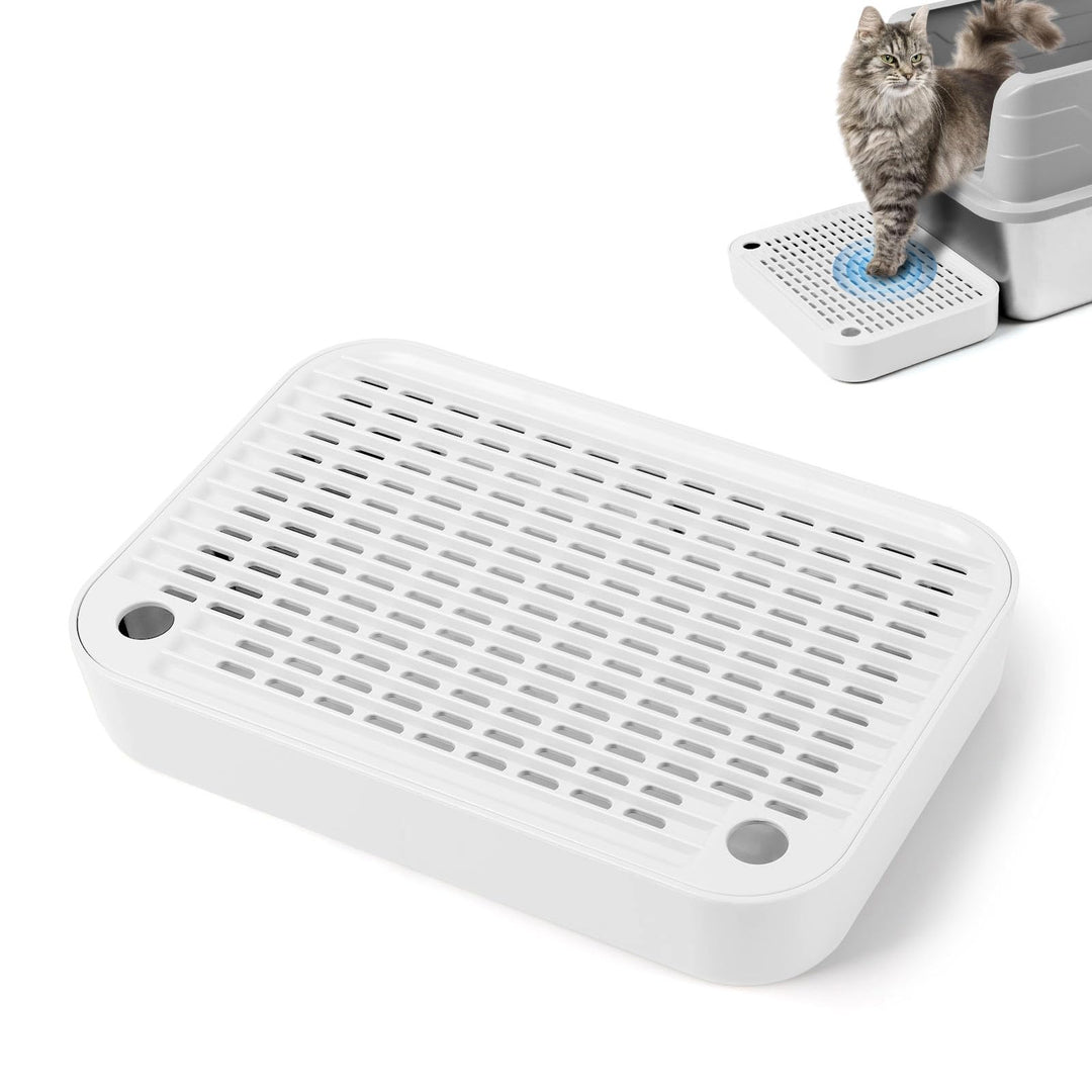 Kalolary Katzenstreu-Rampe mit Filtersystem – rutschfeste Treppe für Katzentoilette, Litter Catcher