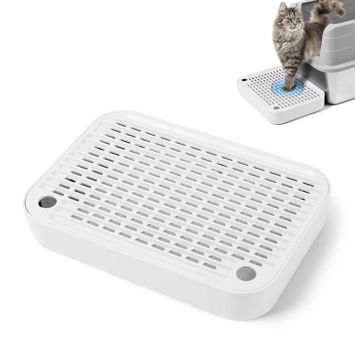 Kalolary Katzenstreu-Rampe mit Filtersystem – rutschfeste Treppe für Katzentoilette, Litter Catcher