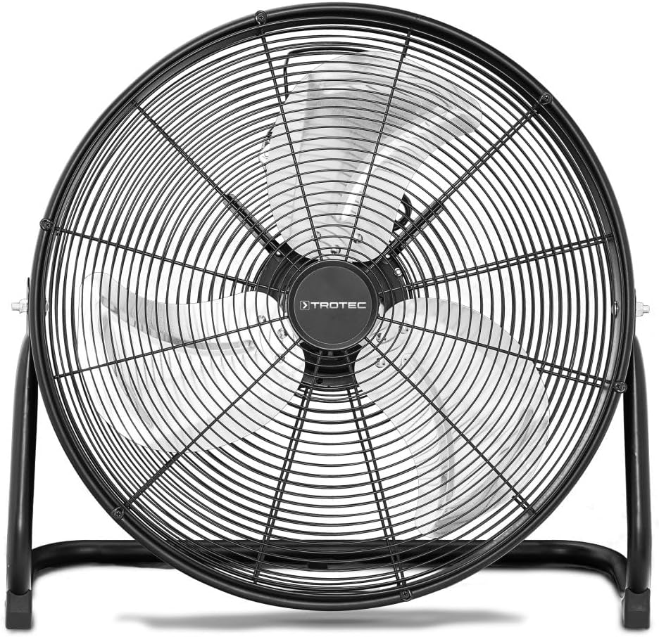 TROTEC Bodenventilator TVM 20 D – 120 Watt, Neigungswinkel 360°, 3 Stufen, Ø 50 cm, kippfester Stand