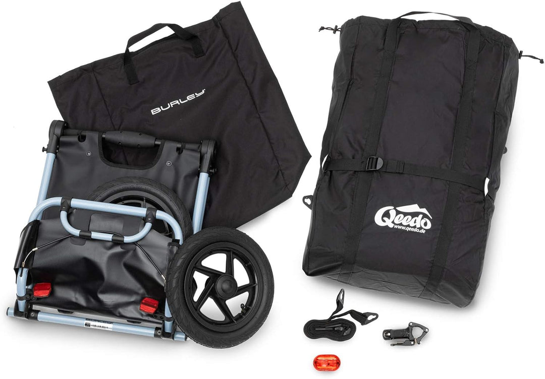 Qeedo Travoy Fahrrad Lastenanhänger (2020) Set Shopping Bag - Cool Grey