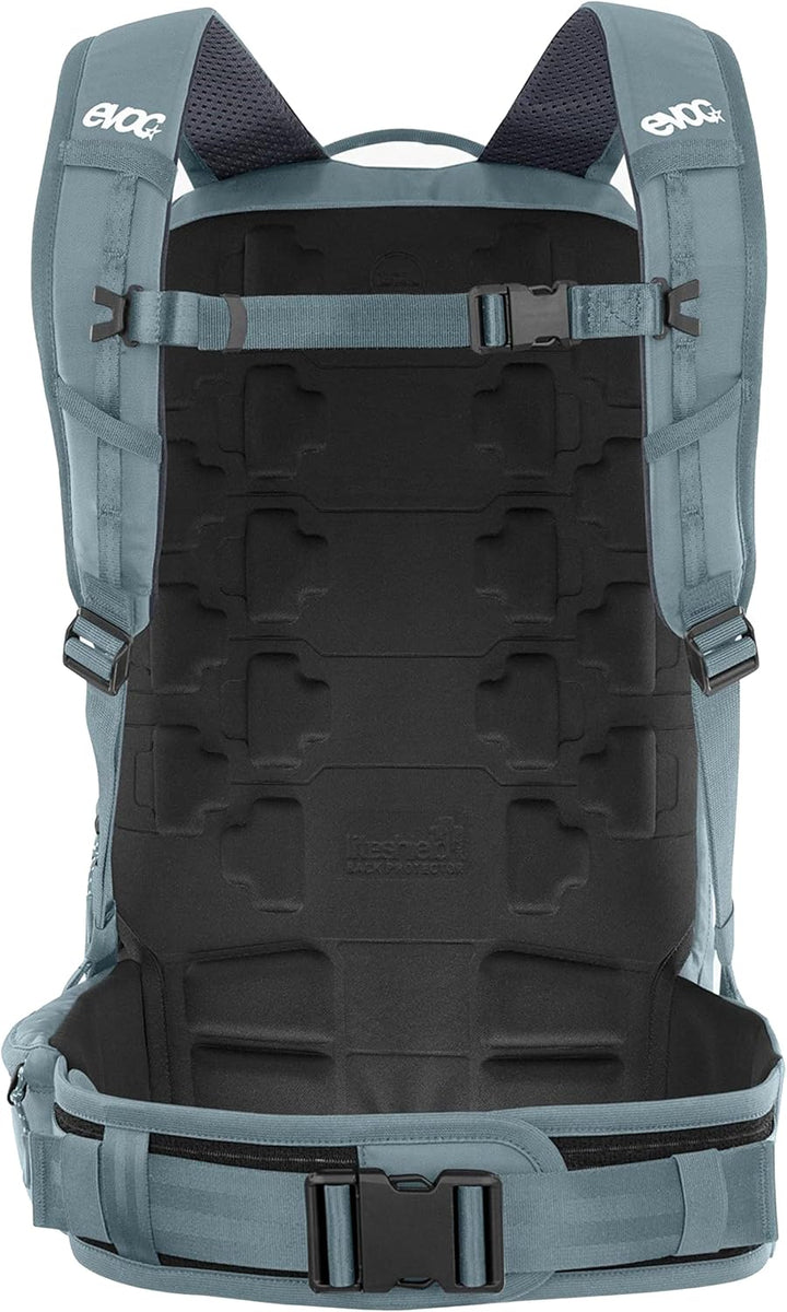 EVOC COMMUTE PRO 22 Rucksack (Fahrradrucksack, inkl. Rückenprotektor, recyceltes Polyester, Fahrradz