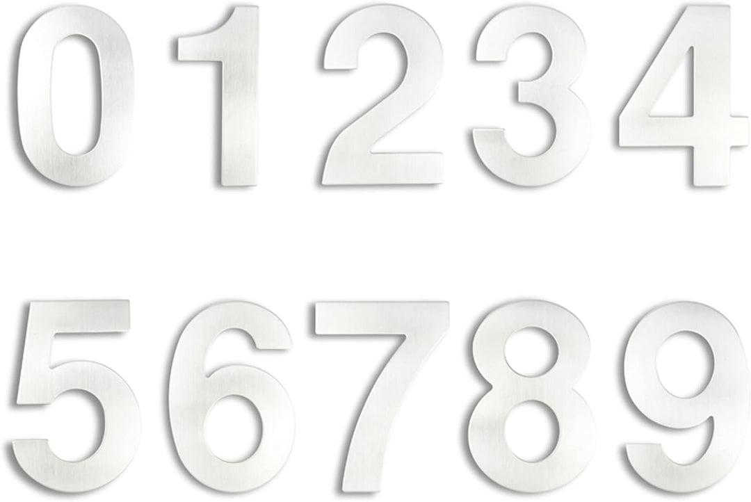 HASWARE Moderne Hausnummer Gebürsteter Edelstahl Stilvolle Tür Alphabet Plakette Strasse Wohnkultur(
