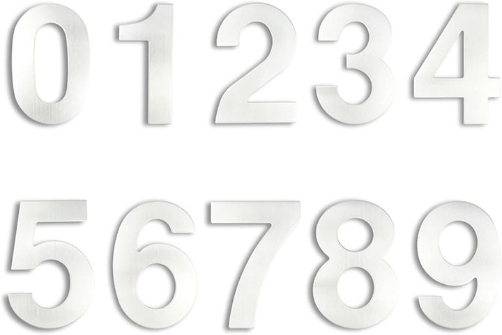 HASWARE Moderne Hausnummer Gebürsteter Edelstahl Stilvolle Tür Alphabet Plakette Strasse Wohnkultur(