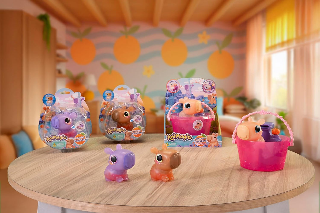 Animagic Let's Glo Capybara - SPA TIME, Spielzeug ab 4 Jahren, sensorisches Kinderspielzeug mit Aqua