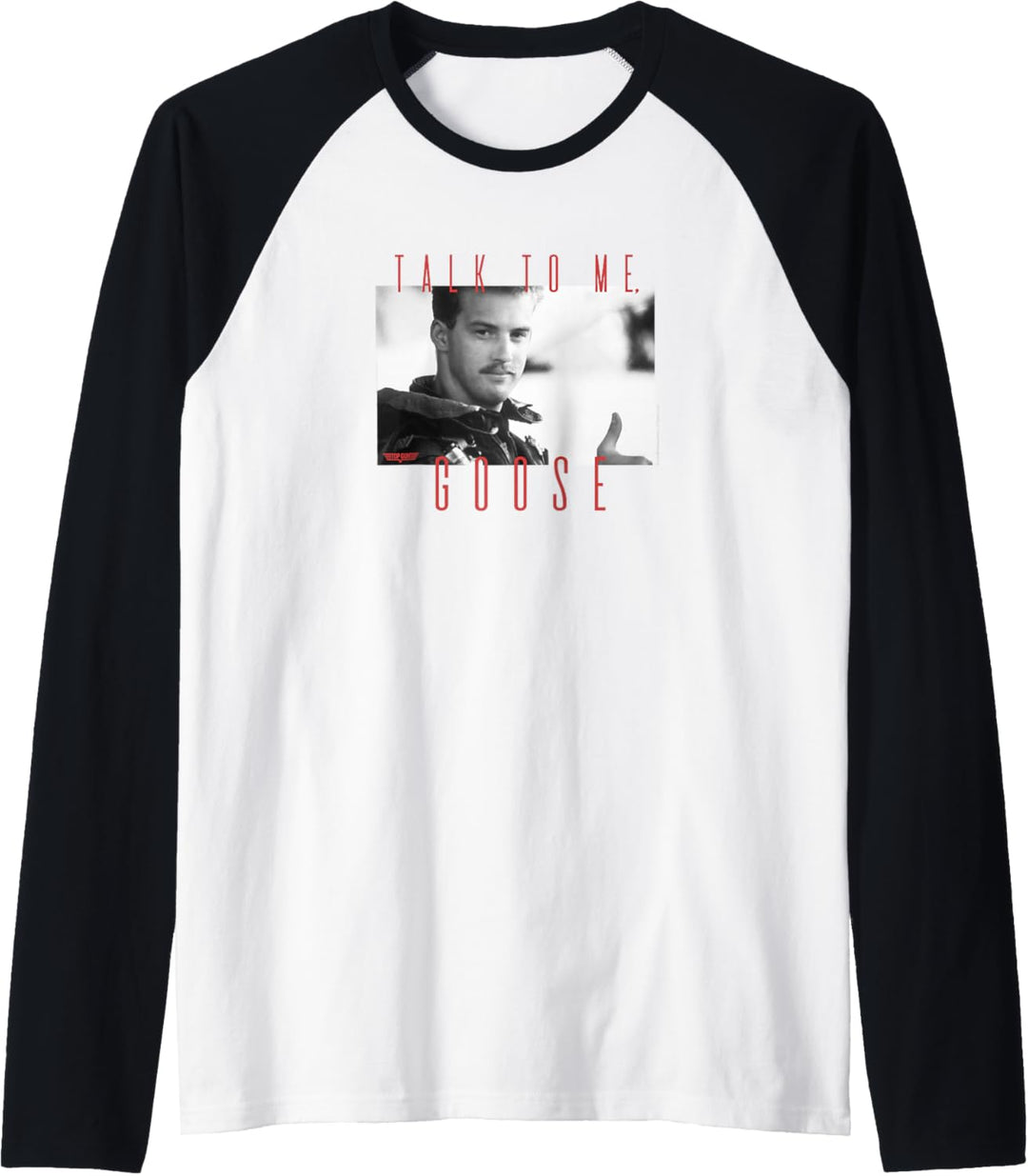 Top Gun Talk To Me Goose Portrait Raglan