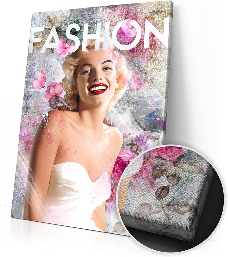 Artmazing | Marilyn Monroe Bild Leinwand | Leinwandbild Hochformat | Coco Chanel Bild | Grosse Bilde