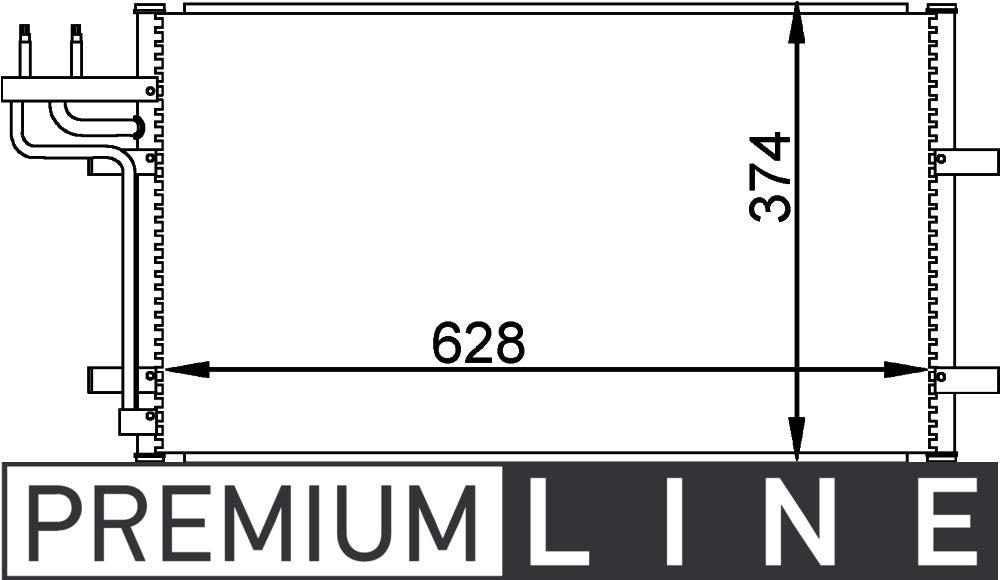 MAHLE AC 374 000P A/C-Kondensator BEHR PREMIUM LINE